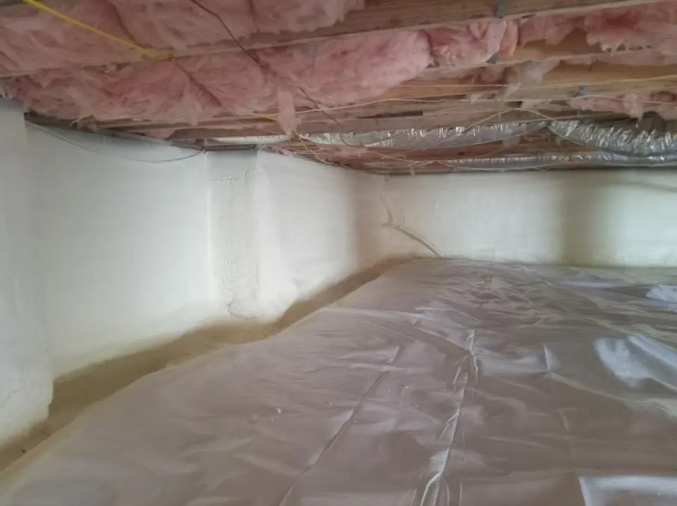 Crawl space encapsulation with closed-cell spray foam for Spray Foam Roofing in Honey Brook
